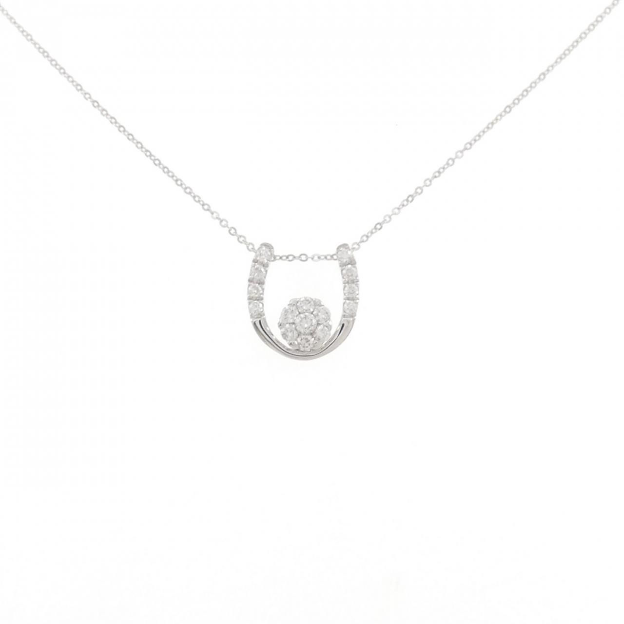 K18WG ダイヤモンド ネックレス 0.23CT