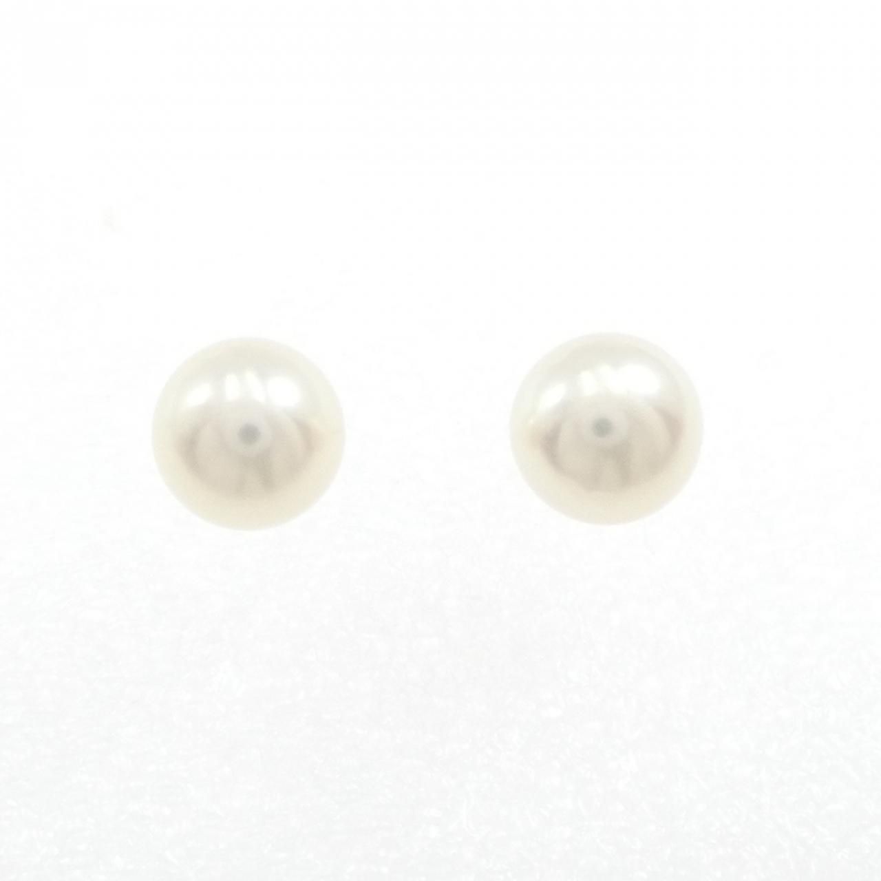 K14WG アコヤパール ピアス 7.6mm