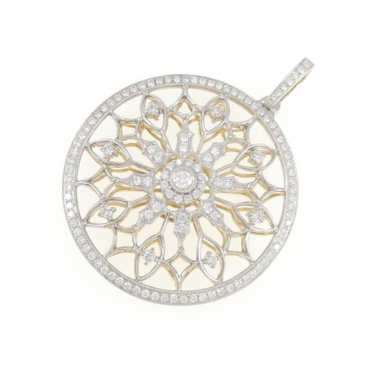 750WG/750YG ダイヤモンド ペンダント 1.26CT