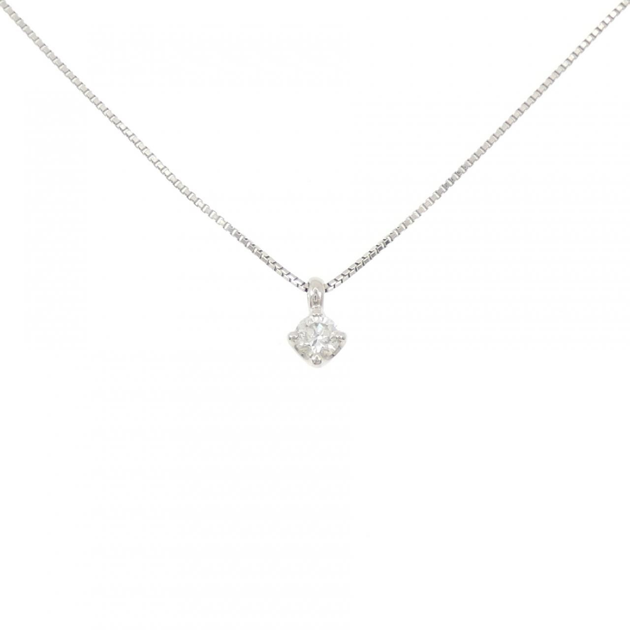 PT850 ソリティア ダイヤモンド ネックレス 0.18CT