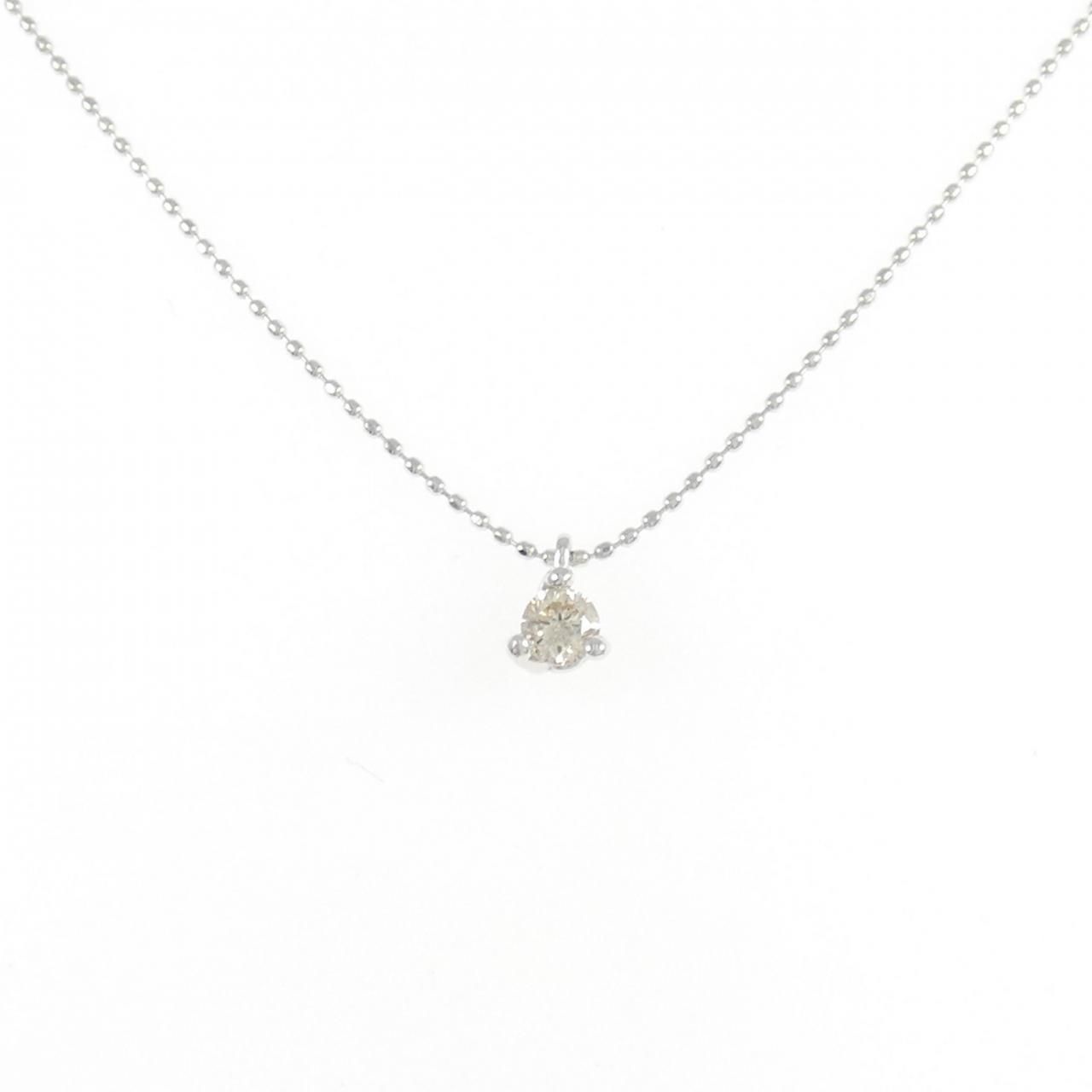 K18WG ダイヤモンド ネックレス 0.15CT