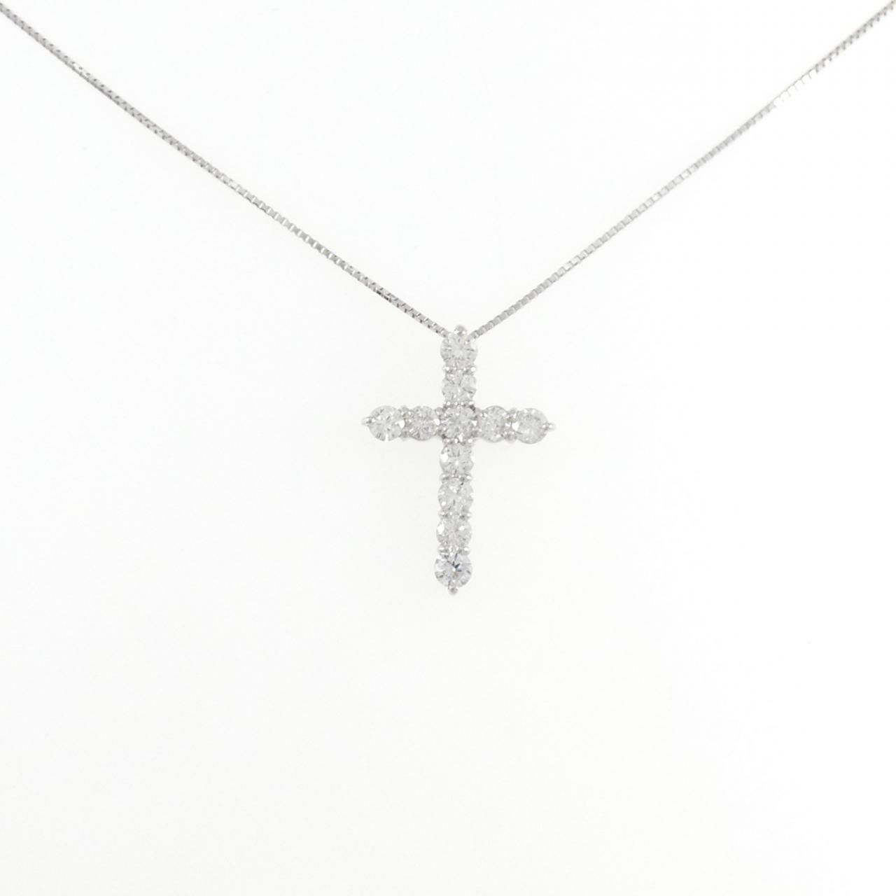 PT900/PT850 クロス ダイヤモンド ネックレス 1.00CT