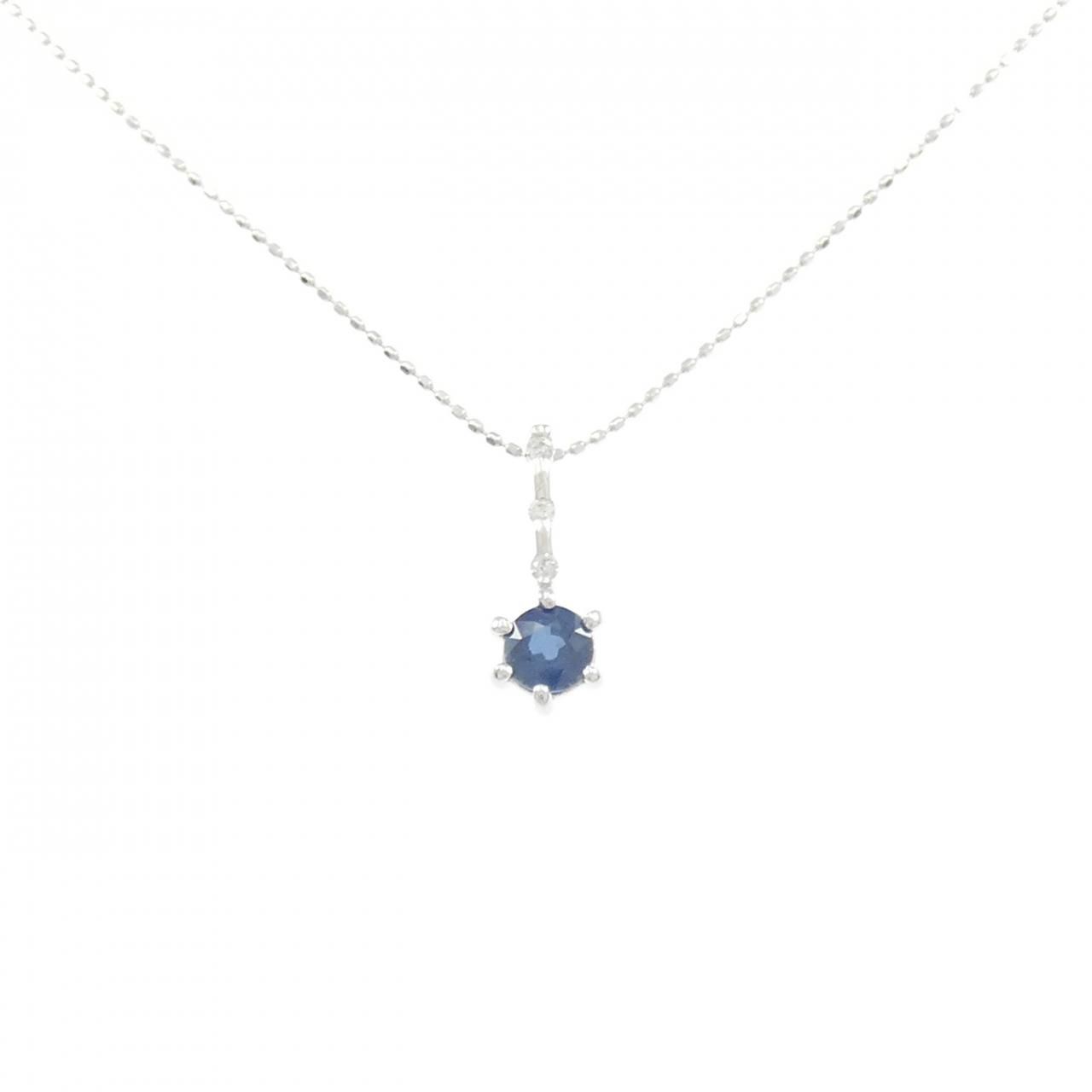 K18WG サファイヤ ネックレス 0.61CT