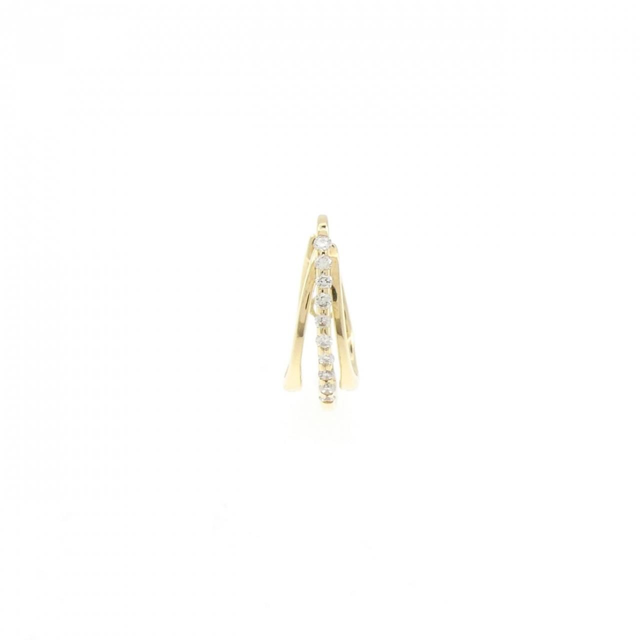 K18YG ダイヤモンド ピアス 0.10CT 片耳