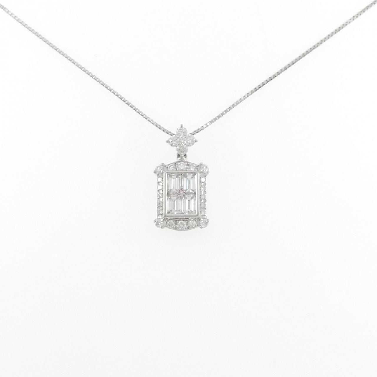 PT900/PT850 ピンクダイヤモンド ネックレス 0.011CT