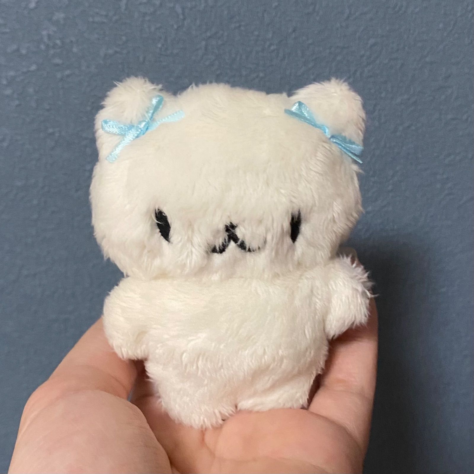 白ねこ ぬいぐるみ マスコット 自作ぬい ハンドメイド 作家ぬいぐるみ