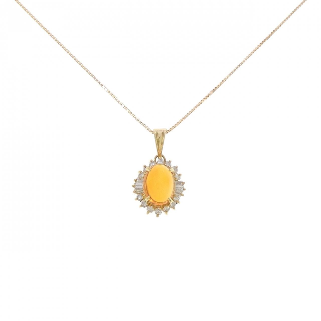 K18YG オパール ネックレス 1.44CT