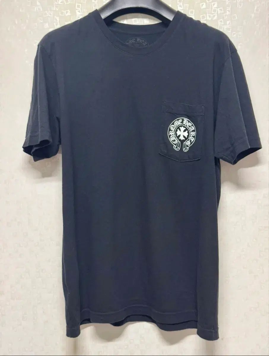 正規品/S級 CHROME HAEATS クロムハーツ ホースシュー ポケット 半袖Tシャツ ブラック