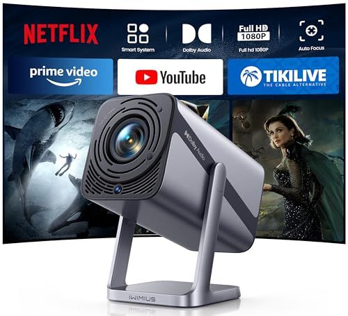 プロジェクター 家庭用 【Netflix&DoIby&4K対応】750ASNI 高輝度【自動フォーカス＆自動台形補正】ポータブルプロジェクター内蔵 Netflix/YouTube/PrimeVideo WiFi6 双方向Bluetooth5. 9df6b1d1