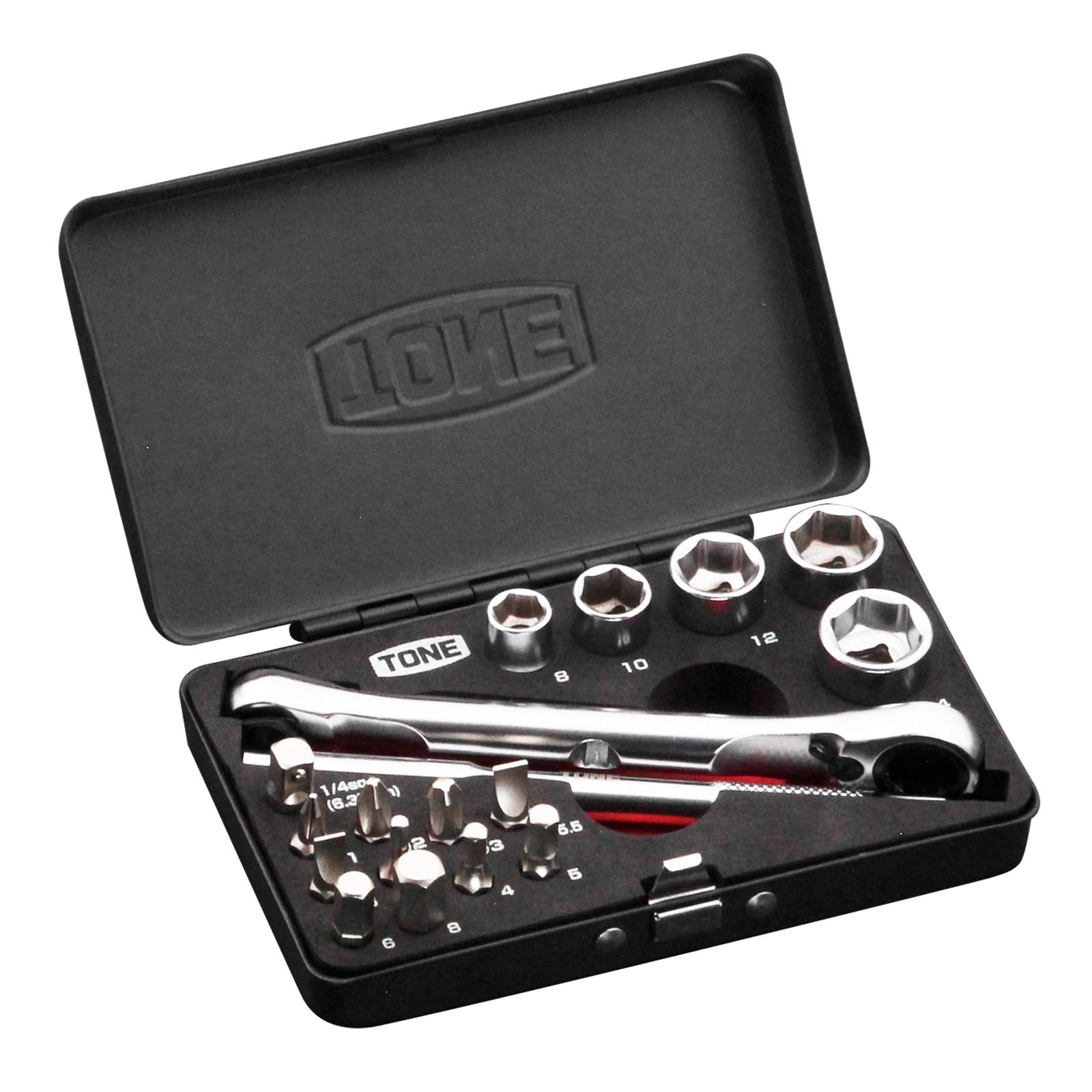 ☆新品☆トネ(TONE) ソケットレンチビットセット MIX21620MBK 差込角:6.35mm(1/4