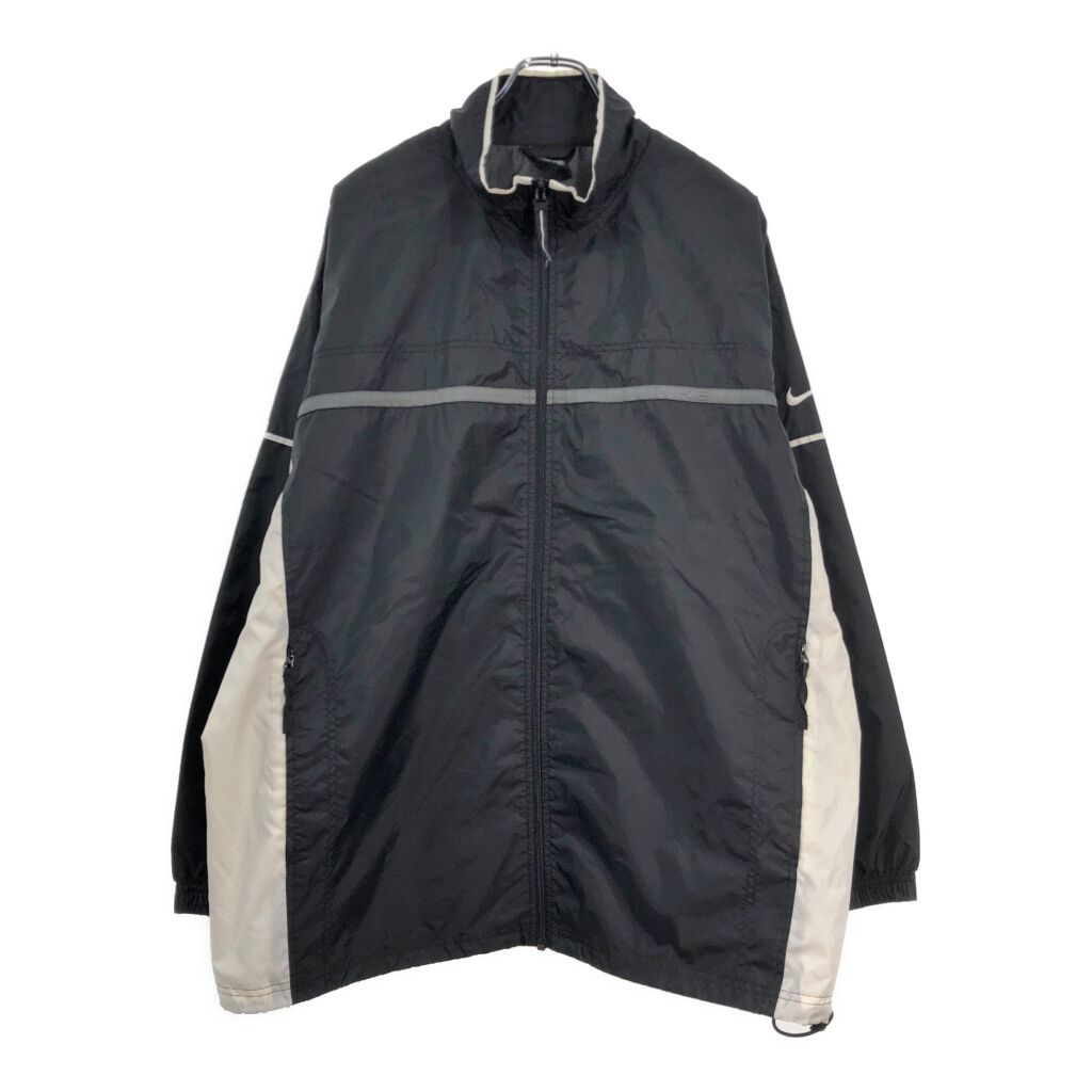 00年代 NIKE ナイキ ナイロンジャケット スポーツ ブラック(メンズ L)中古 古着 V5125