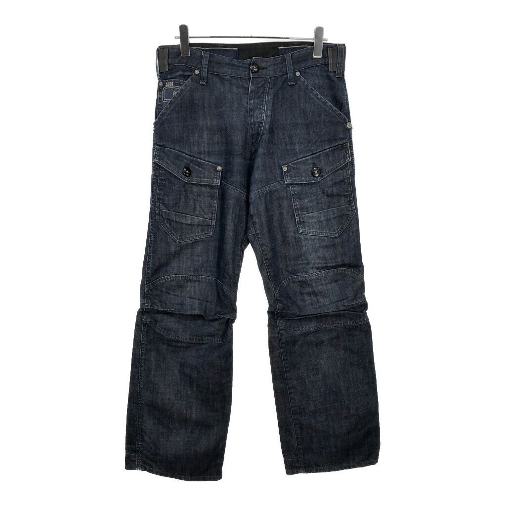 G-STAR RAW ジースターロウ カーゴ デニムパンツ ブルー(メンズ W32 L34)中古 古着 V5174