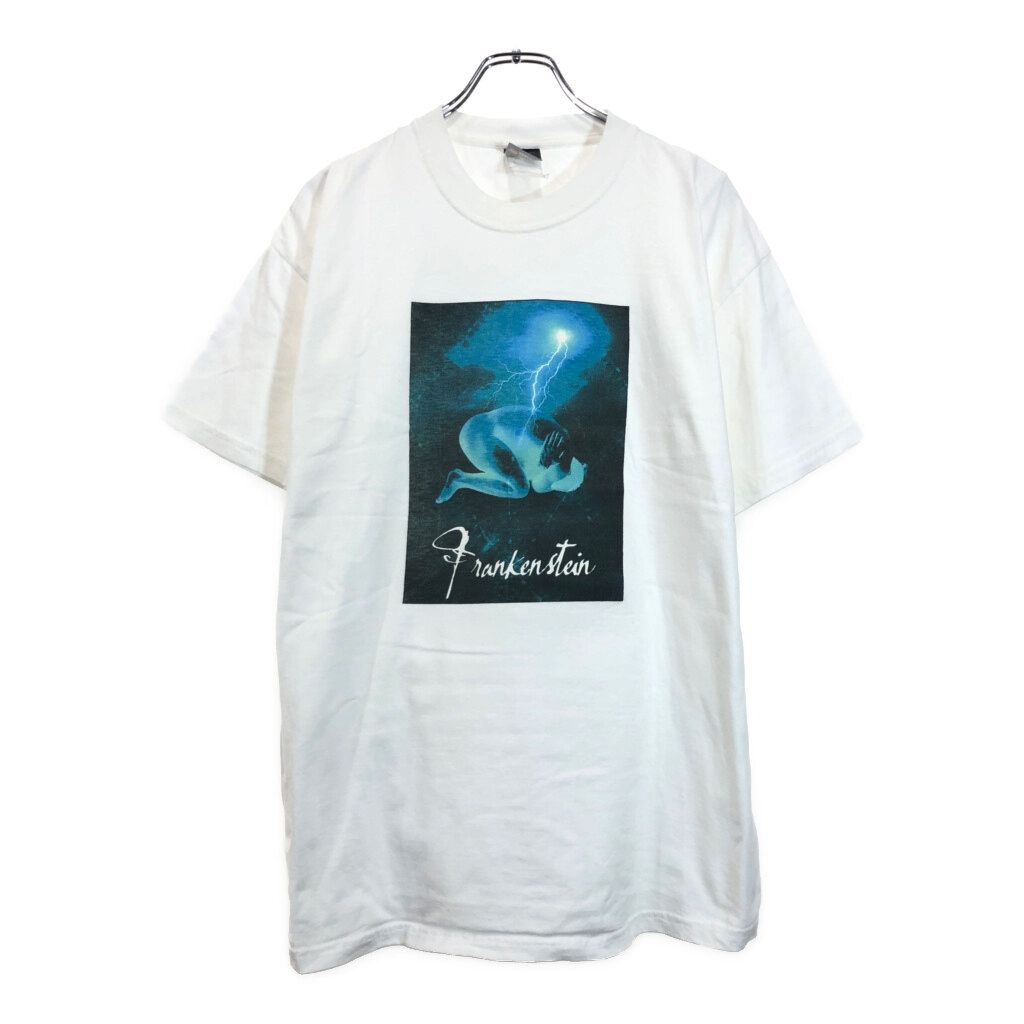 Hanes BEEFY-T Frankenstein フランケンシュタイン Ｔシャツ ホワイト(メンズ L相当)中古 古着 U7895