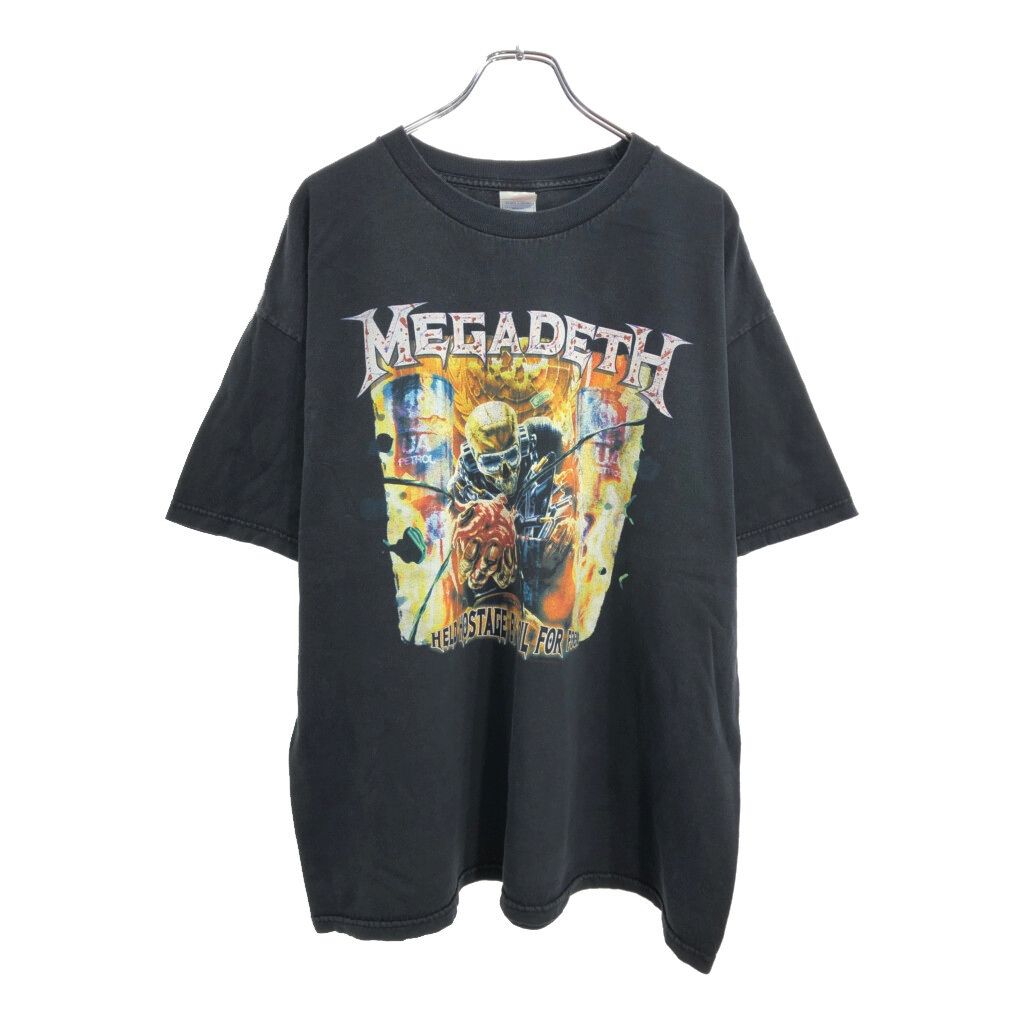 00年代 MEGADETH メガデス 半袖Ｔシャツ 大きいサイズ バンド ブラック(メンズ 2XL)中古 古着 U7920 7,480円