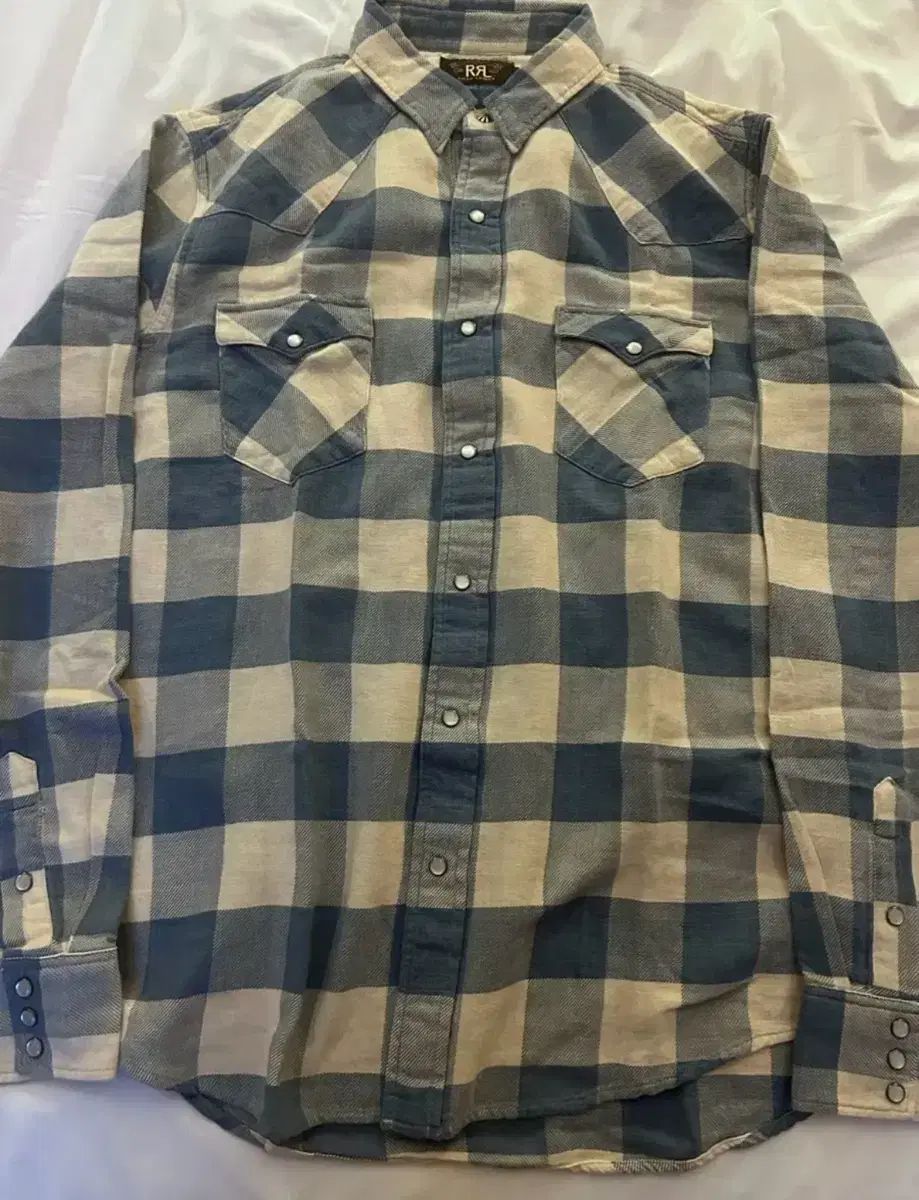 RRL(ダブルアールエル) ブルー ウェスタン バッファロー CHECK シャツ XL