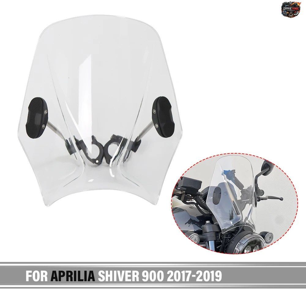 アプリリア シヴァー 900 2017-2019 2018 用 オートバイ用ウインドシールド ウインドスクリーン 丸型ヘッドライト ストリートバイク用ウイ