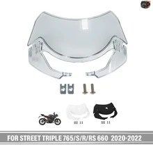 STREET TRIPLE S 660 765S 765R 765RS 2020 2021 2022用モーターサイクルウインドシールド、ウインドスクリーン、ウィンドエアディフレクタ