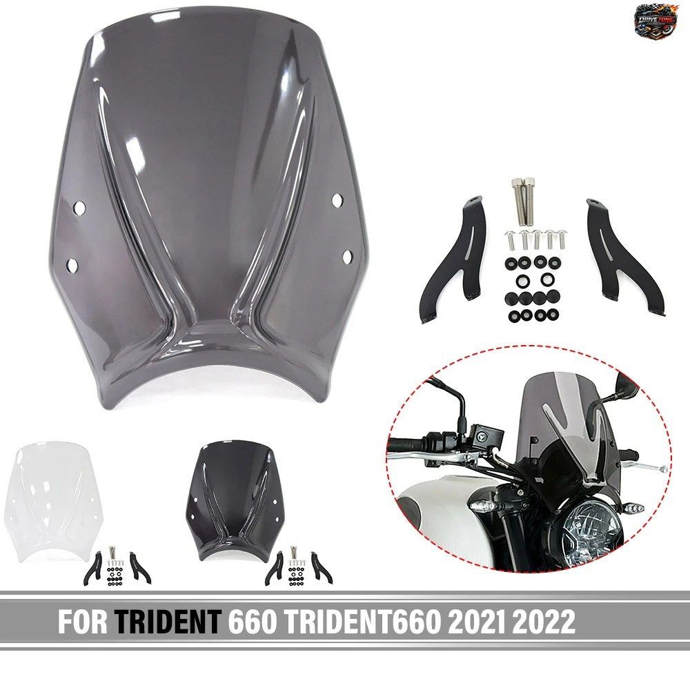 TRIDENT TRIDENT 660 TRIDENT660 2021 2022 に適合するオートバイアクセサリー ウインドスクリーン ウインドシールド バッフル エアウイン