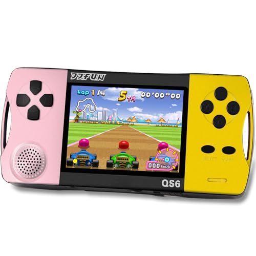 ポータブル 携帯ゲーム機 子供用 | 216種レトロゲーム内蔵 | WiFi不要 知育玩具 | 3.5インチ画面 充電式 | 誕生日 クリスマス プレゼント【6-12歳向け】日本語取扱説明書に対応しました (黄色)ma 018972c0