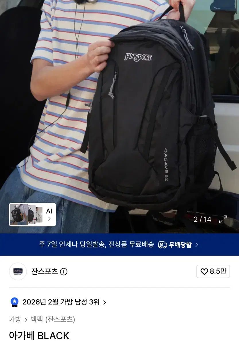JANSPORT アガベ バックパック ブラック