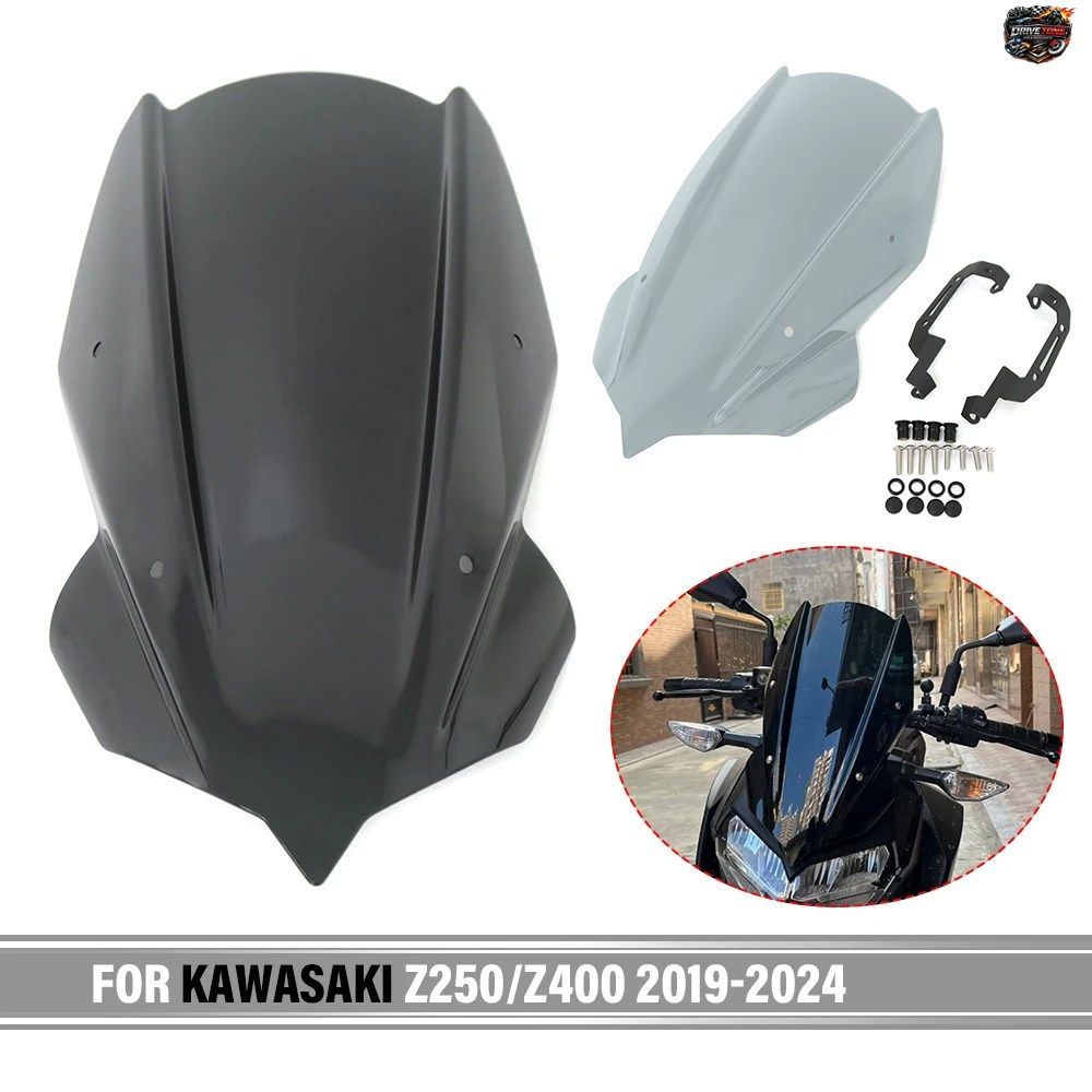 カワサキ Z250 Z400 2019-2024 Z 250 Z 400 オートバイ用ウインドスクリーン ウインドシールド スクリーン バイザー ウインドディフレクタ