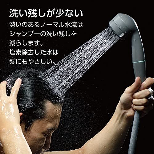 SANEI(サンエイ) シャワーヘッド ミガミ ストロング ヘアクレンジング 浄水 脱塩素 節水30% PS7061-80XA-HA20 ダークグレーt 29ff2ccd SANEI(サンエイ) シャワーヘッド ミガミ ストロング ヘアクレンジング 浄水 脱塩素 節水30% PS7061-80XA-HA20 ダークグレーt 29ff2ccd