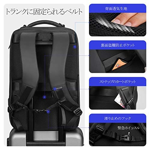 [マークライデン] バックパック 防水ビジネスリュック メンズ用 30L大容量 盗難防止ラップトップバッグ17インチパソコン対応 黒t 7de48a94