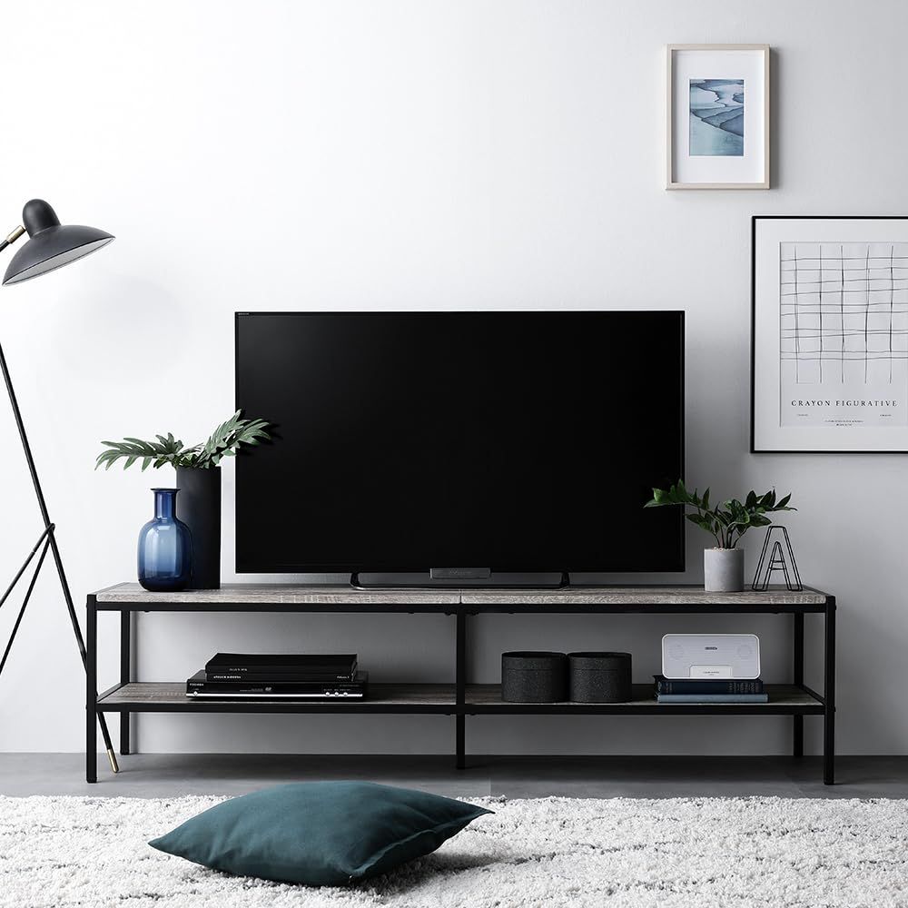 RASIK テレビ台 ローボード 幅150cm 奥行40cm ヴィンテージ 55型対応 棚 収納 スチール お客様組立 Rectico レクティコJu