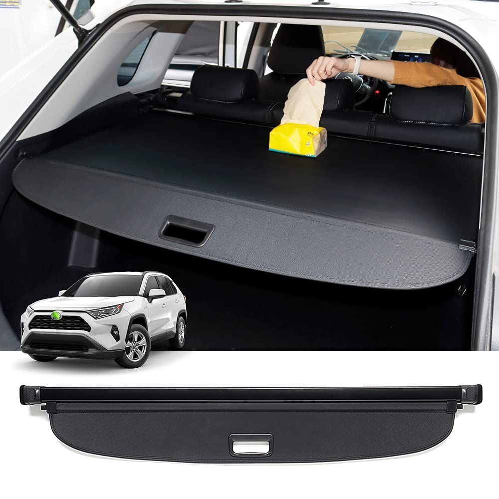 R◆Mixsuper トヨタ 新型 RAV4 50系 トノカバー ロールシェード プライバシー保護 ラゲッジ収納 耐高温 カバーカーテン 盗難防止 RAV4パーツ 荷室整理 日よけ PVC帆布 防水加工 内装パーツ メーカー直営 黒色 1PC 36e1fea4