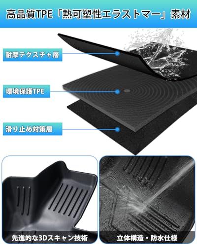 R◆Cartist 新型 ハリアー 80系 フロアマット メーカー直営 立体カーマット HARRIER 2020年6月～現行 ガソリン車 ハイブリッド車 TPE素材 3Dフロアマット 滑り防止 セカンドマット 耐汚れ カスタムパーツ 車種専用 7712be82