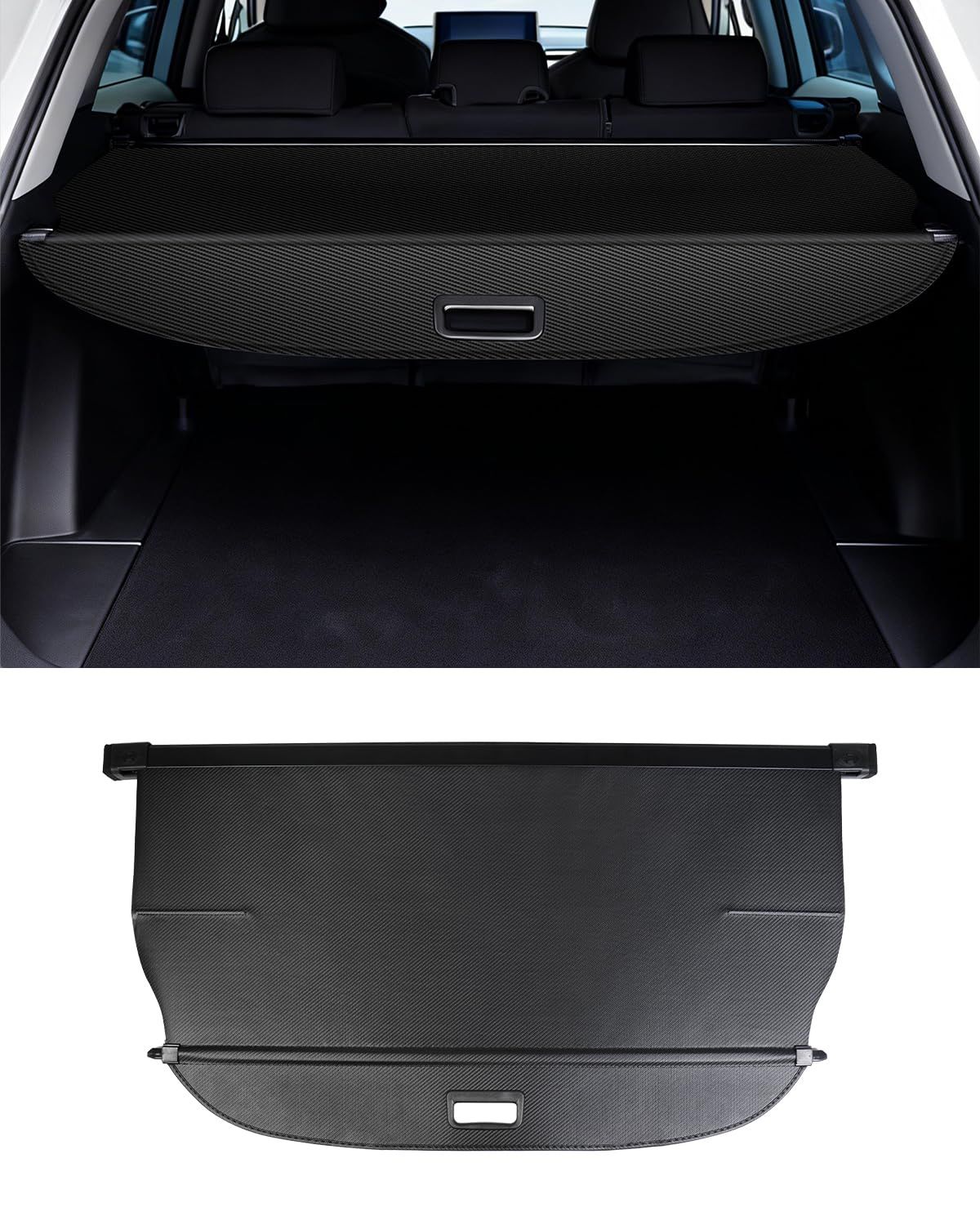 R◆Mixsuper ハリアー 80系 トノカバー ラゲッジ用 ロールシェード HARRIER AXUH80 AXUH85型 アクセサリー プライバシー保護 日よけ 防水加工 車種専用設計 1PCS (カーボン調) ff29b61c