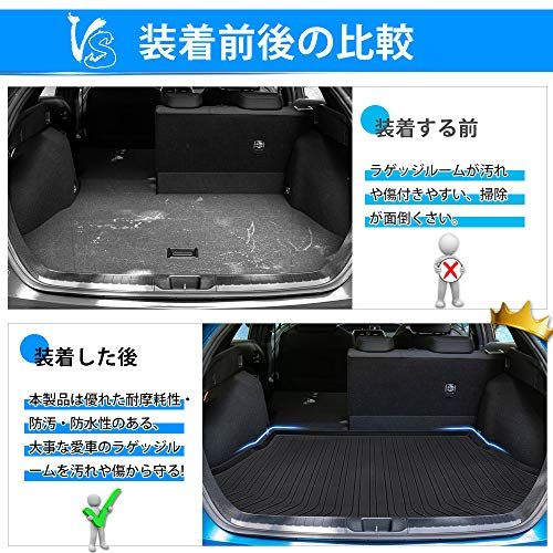 R◆Mixsuper プリウス50系 トランクマット 前後期 3D ラゲッジマット ラゲッジトレイ スペアタイヤ未装備車用 PRIUS 50 ZVW51 ZVW55型 カーゴマット カーパーツ 防水 耐摩擦 耐汚れ 車種専用設計 (新型 プリ 1edd489a