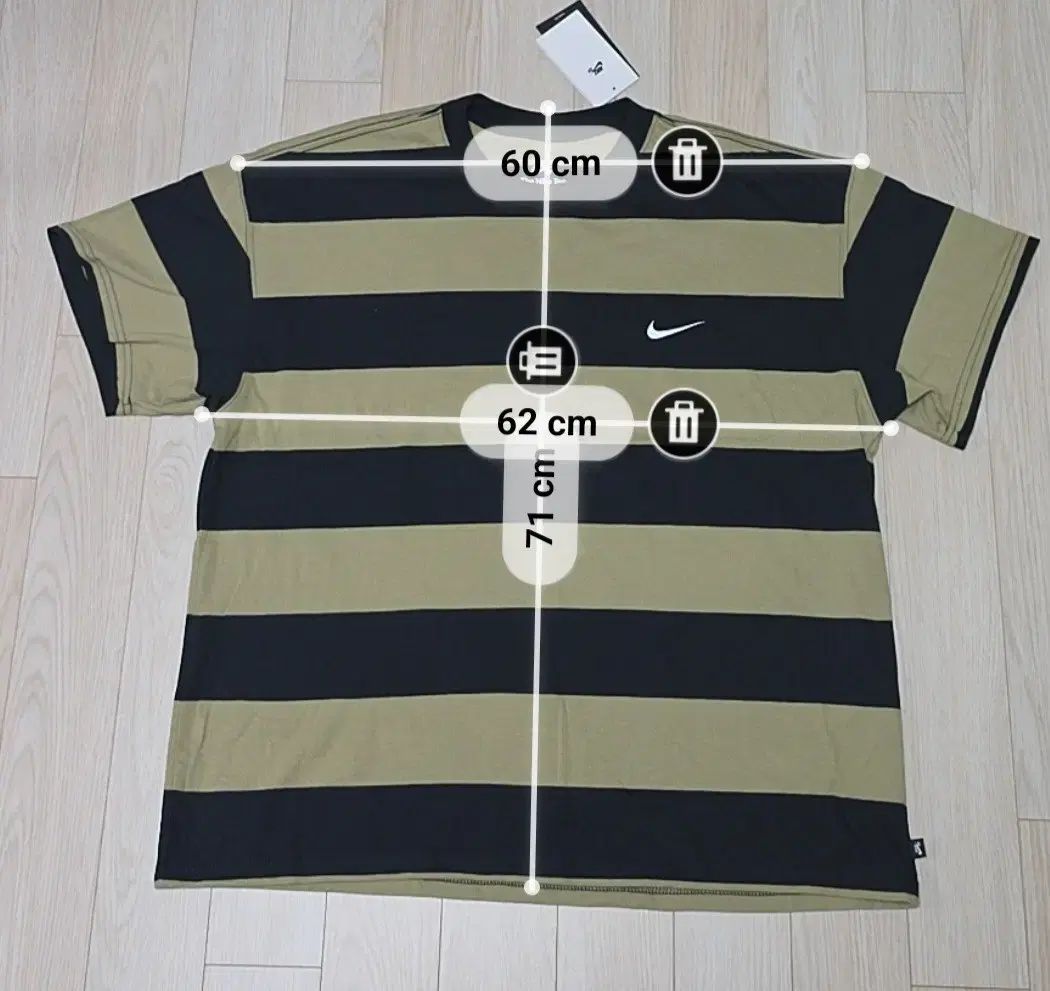 新品XXL NIKE SB ストライプス ソロ スウッシュ 半袖Tシャツ ルーズフィット