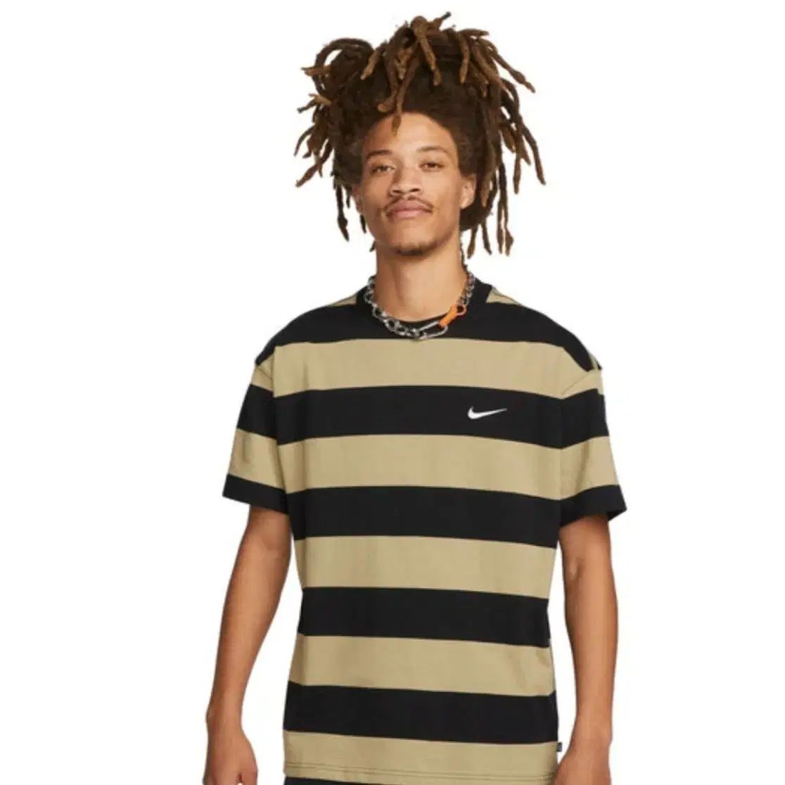 新品XXL NIKE SB ストライプス ソロ スウッシュ 半袖Tシャツ ルーズフィット