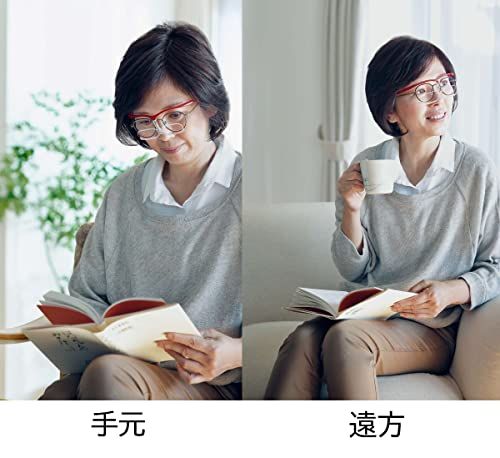 CHARMANT 手元も遠方も同時に見れる 眼鏡型ルーペ 拡大鏡 かけ外し不要 眼鏡の上からも装着可能（眼鏡ストラップ２本付） (ブラック)ma 3665210b