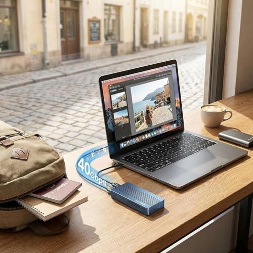 ACASIS 40Gbps M.2 SSD 外付けケース,冷却ファン内蔵, Thunderbolt 3/4/USB4 USB3.2/3.1/3.0/2.0対応 NVMe ssd ケース 2230 2242 2260 2280 M-Key(B+ a22329a0