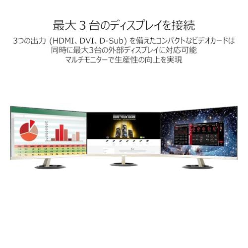 ASUS 1スロットサイズで完全ファンレスを実現したGT 710ビデオカード GT710-SL-2GD5-BRK-EVO/国内正規代理店品ma cddcc957