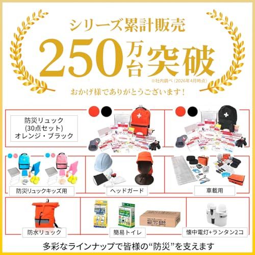 山善(YAMAZEN) 防災リュック 30点 セット 【防災士監修】 一次避難用 給水バッグ 携帯用トイレ 大容量 ブラック YBG-30(BK)ma 65eebb44