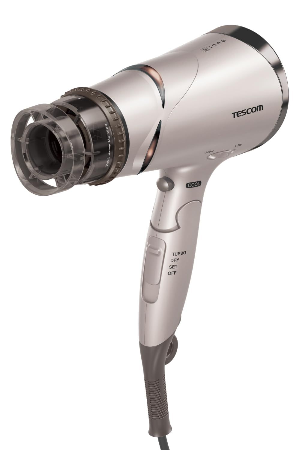 テスコム (TESCOM) ドライヤー マイナスイオン 折りたたみ 大風量 速乾 冷温風 ラク抜きプラグ ione ブロンズ TD430B-N/Ema 87f18938