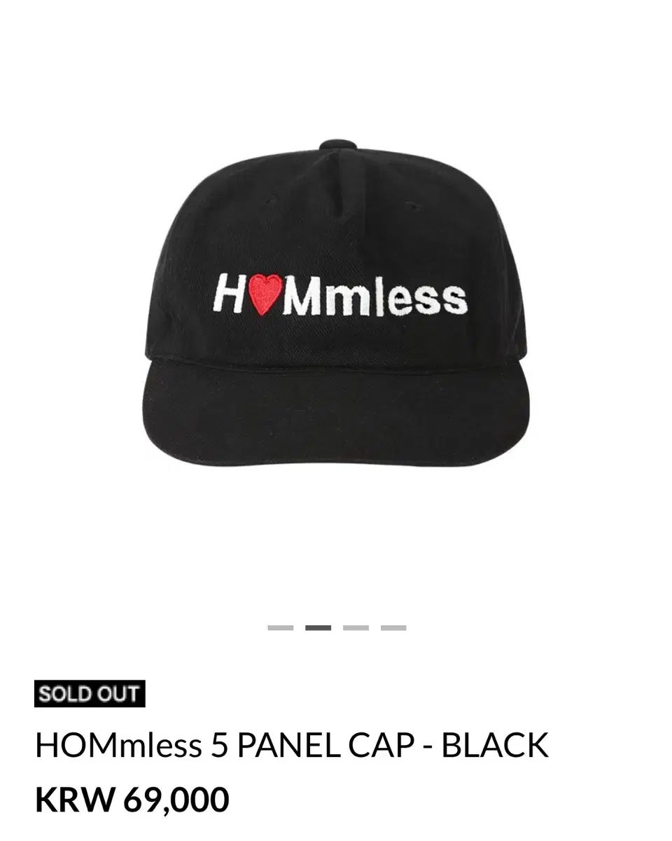 ホームレス hommless 5パネル ベースボールキャップ (BK)