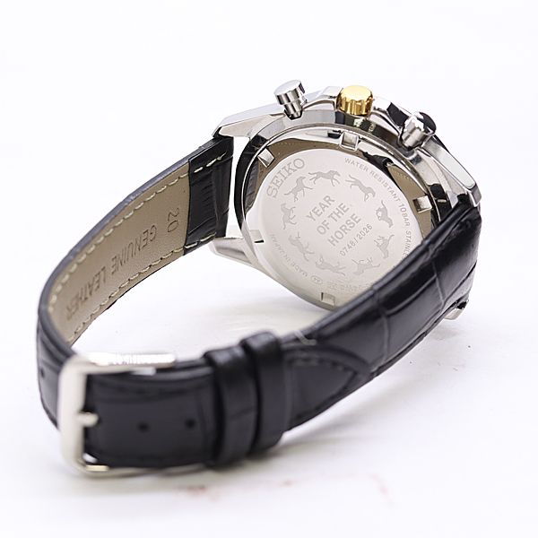 美品 稼働 箱/保付 セイコー Year Watch Collection 2026年 午年モデル 51513 QZ ボルドー文字盤 メンズ腕時計 2000000 6JWY KMT ABC24894