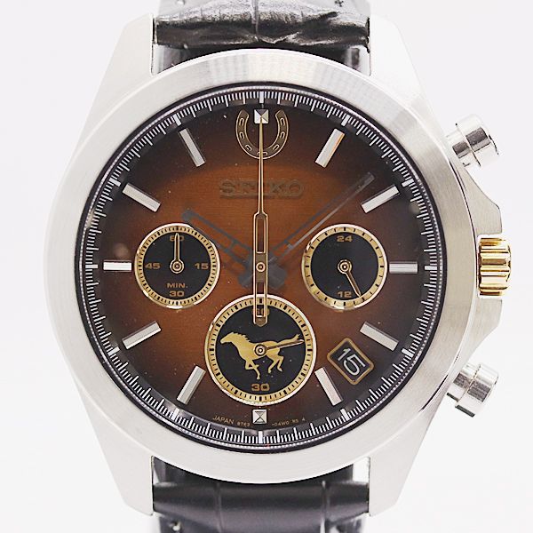 美品 稼働 箱/保付 セイコー Year Watch Collection 2026年 午年モデル 51513 QZ ボルドー文字盤 メンズ腕時計 2000000 6JWY KMT ABC24894
