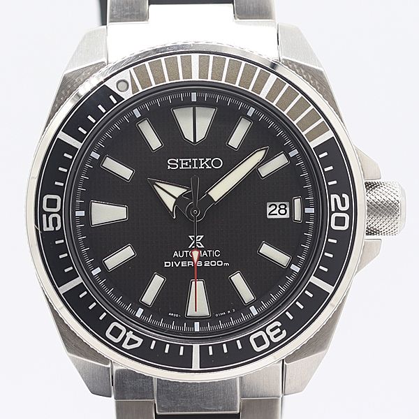良品 稼動 セイコー プロスペックス 4R35-01V0 200M AT/自動巻 デイト ブラック文字盤 メンズ腕時計 2000000 6JWY SMB ABC24928