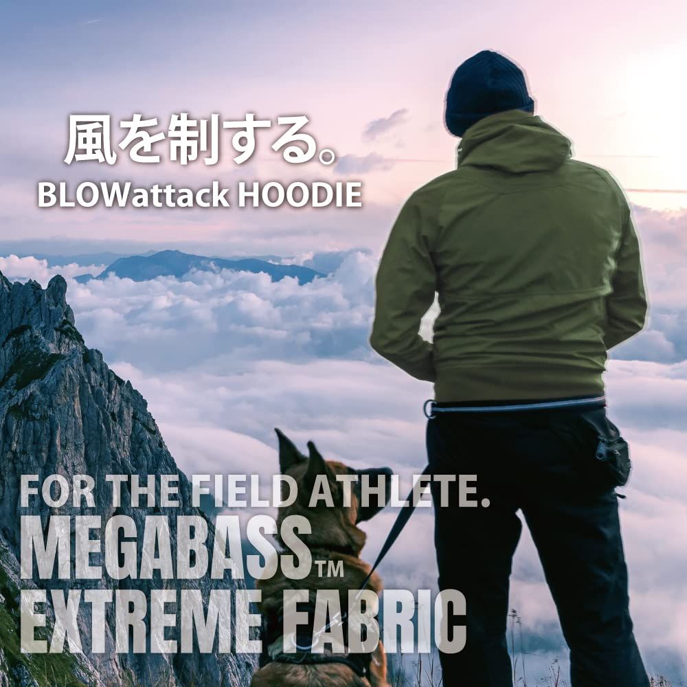 新品 [メガバス] BLOWattack HOODIE OLIVE DRAB(S)