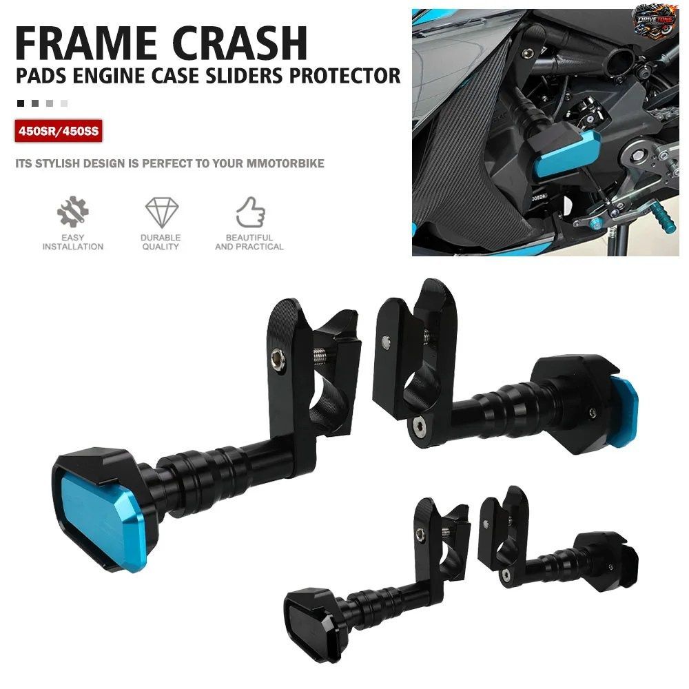 CFMOTO CF MOTO 450SR 450SS 2022 2023 2024用 転倒防止フレームスライダー フェアリングガード クラッシュパッドプロテクター オートバイ