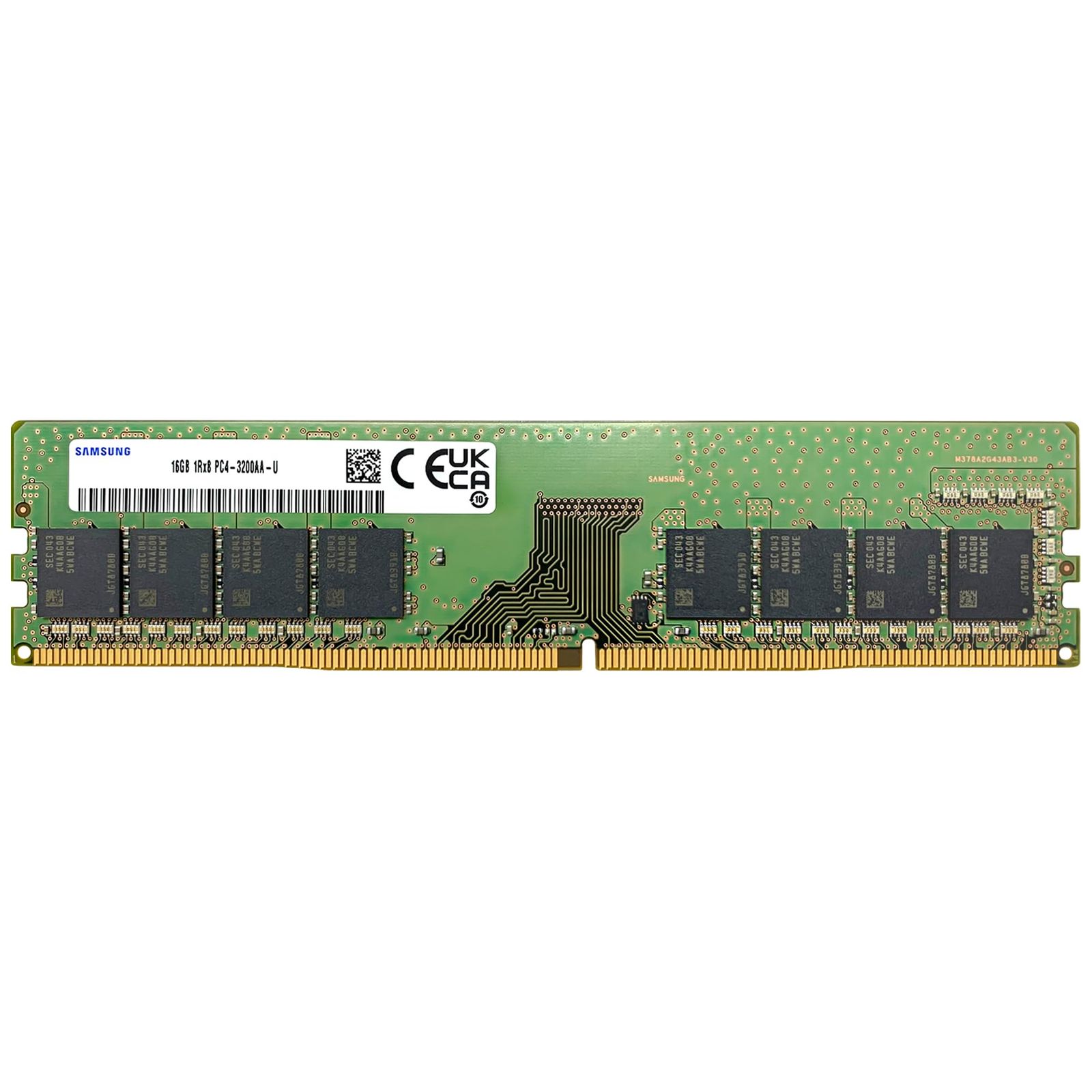 新品 Samsung 16GB DDR4 3200MHz PC4-25600 (PC4-3200AA) CL22 UDIMM 1Rx8 シングルランク 1.2V 非ECC DIMM 288ピン デスクトップ PC RAMメモリ