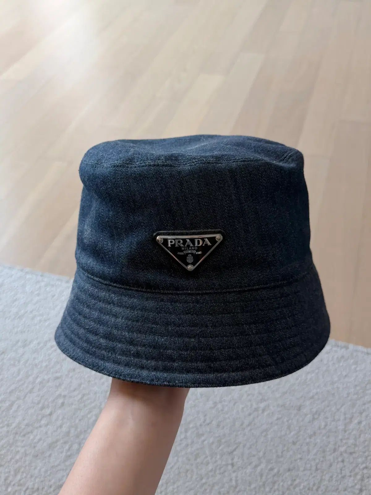PRADA プラダ デニム バケットハット ネイビー 出品