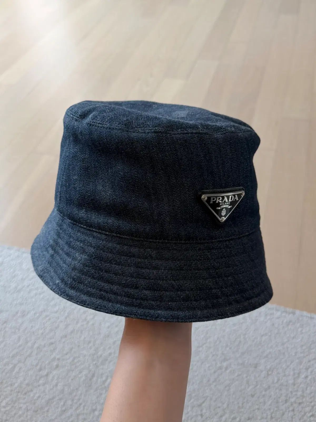 PRADA プラダ デニム バケットハット ネイビー 出品