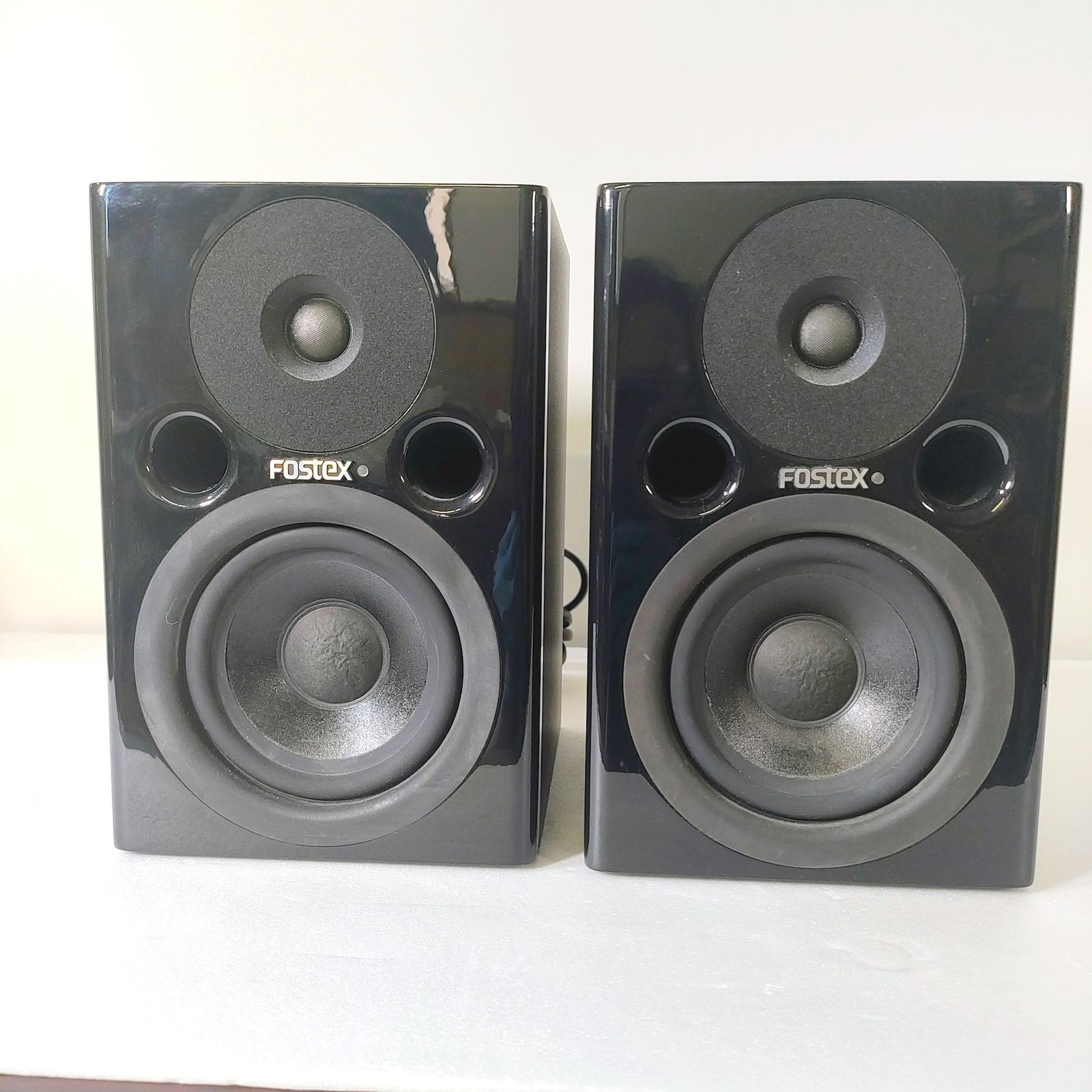 Fostex スタジオモニタースピーカー ブラック FOSTEX スタジオモニタスピーカ ブラック ペア 小型プロフェッショナル