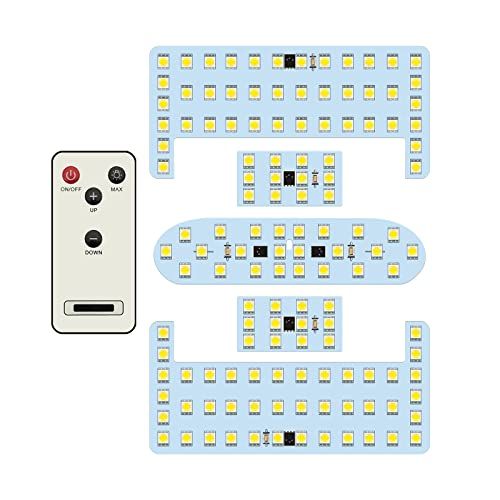 ノア ヴォクシー エスクァイア 80系 LEDルームランプ 室内灯 減光調整リモコン付き 専用設計 全5点セット ZRR80 ZWR80 6000K ホワイト 取付簡単 ハイブリッド対応ts